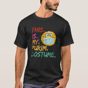 T-shirt C'Est Mon Costume Purim Drôle Masque Visage Juif D