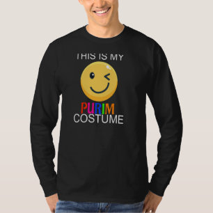 T-shirt C'Est Mon Costume Purim Drôle Masque Visage Juif D