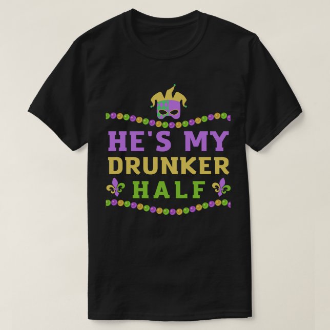 T-shirt C'Est Mon Couple Moitié Drôle Mardi Gras (Design devant)