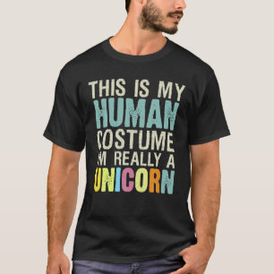 T-shirt C'est Mon Déguisement D'humain Je Suis Réellement