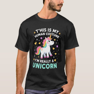 T-shirt C'est Mon Déguisement Humain Je Suis Réellement Un