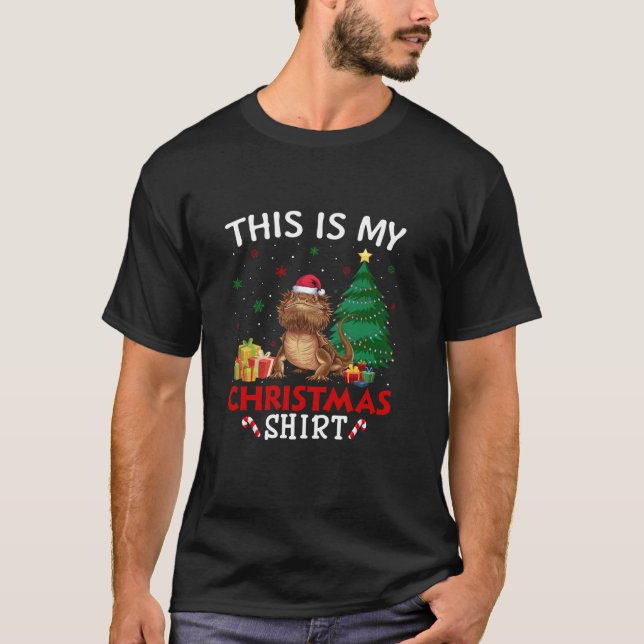 T-shirt C'est mon dragon hérissé Santa Hat Noël Paja (Devant)