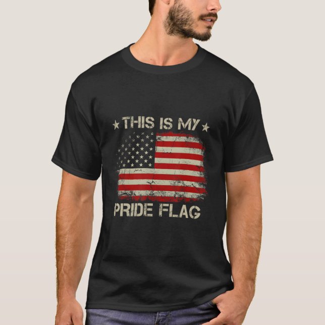 T-shirt C'Est Mon Drapeau De Fierté Nous Drapeau Américain (Devant)