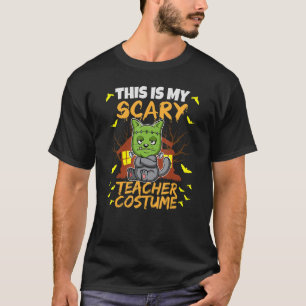 T-shirt C'Est Mon Enseignant Effrayant Costume École Éduca