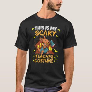 T-shirt C'Est Mon Enseignant Effrayant Costume École Éduca