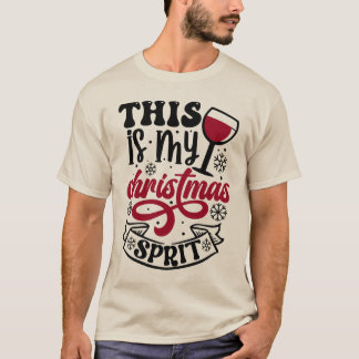 T-shirt C'Est Mon Esprit De Noël T Chemise