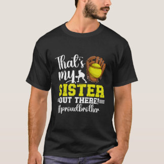 T-shirt C'Est Mon Frère Capteur De Softball D'Un C Softbal
