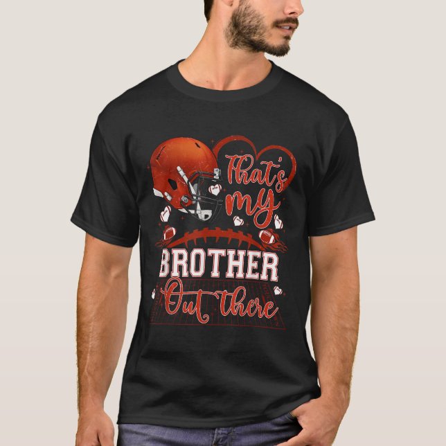 T-shirt C'est mon frère là-bas Funny Football Sœur  (Devant)