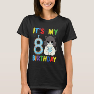 T-shirt C'est mon garçon de 8 ans d'anniversaire Chat Ragd