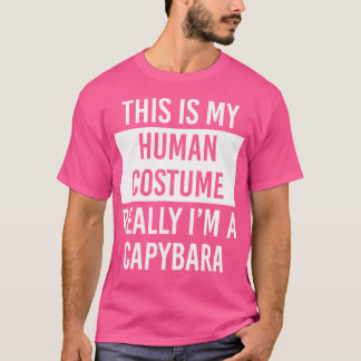 T-shirt C'Est Mon Humain Je Suis Vraiment Capybara
