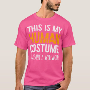 T-shirt C'Est Mon Humain Je Suis Vraiment Un Loup-Occident