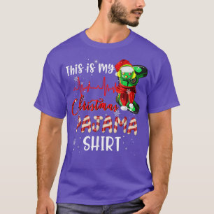T-shirt C'est mon jeu vidéo Coeur de Pajama de Noël X
