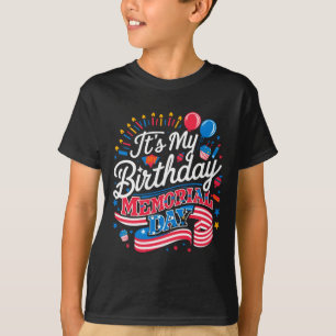 T-shirt C'est mon jour de fête mémorial cool rétro drôle i