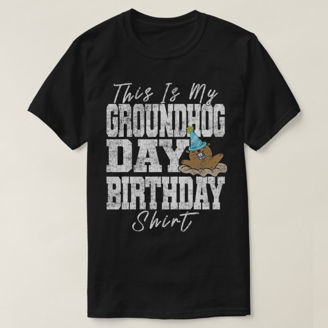 T-shirt C'Est Mon Jour De Marmotte Anniversaire Design Vin (Design devant)
