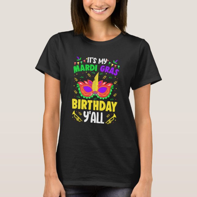 T-shirt C'est mon Mardy Gras Anniversaire des célébrations (Devant)
