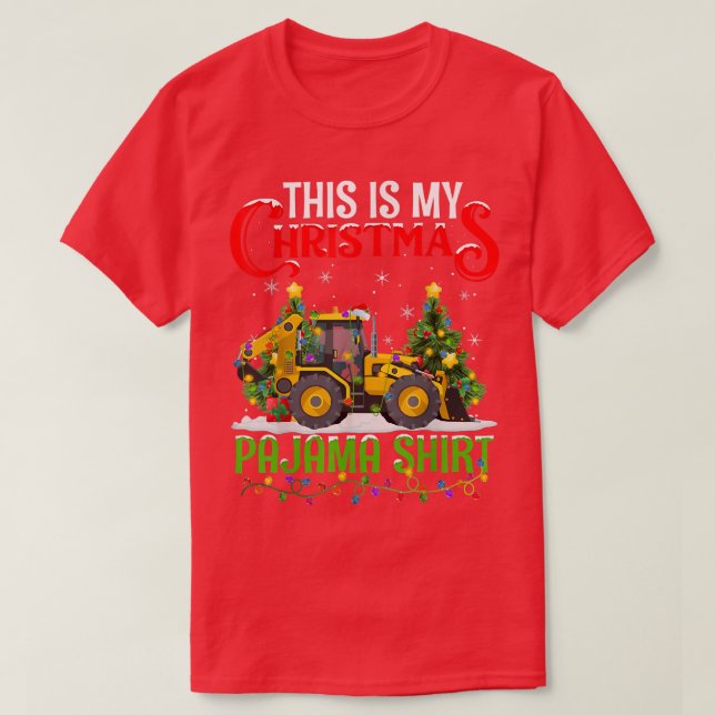 T-shirt C'Est Mon Noël Pajama Neige Jour (Design devant)