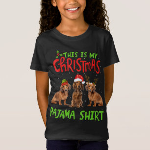 T-Shirt C'Est Mon Pajama Dachshund Don Père Noël X