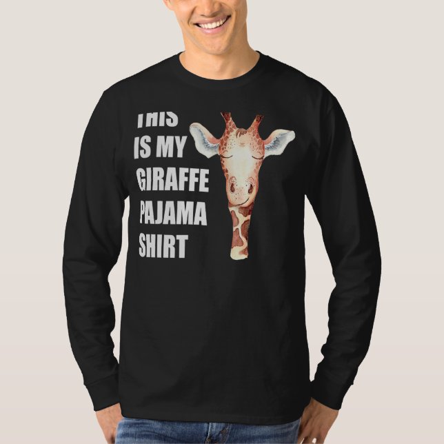 T-shirt C'Est Mon Pajama De Giraffe Drôle De Nuit (Devant)