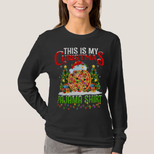 T-shirt C'Est Mon Pajama De Noël Pizza Fast Food Christ