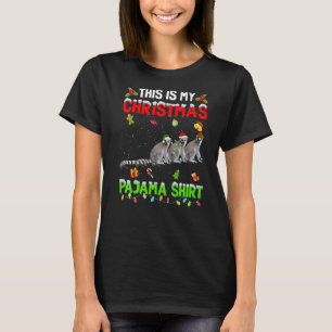 T-shirt C'Est Mon Pajama De Noël Xmas Lemur Squad