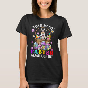 T-shirt C'Est Mon Pajama De Pâques Oeufs Shiba Inu Bunny E