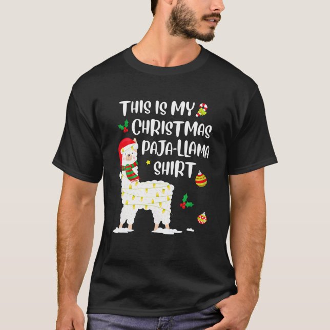 T-shirt C'Est Mon Pajama Llama de Noël Top Chris (Devant)