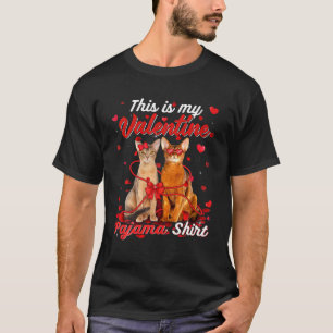 T-shirt C'Est Mon Pajama Saint Valentin Chat Abyssinien