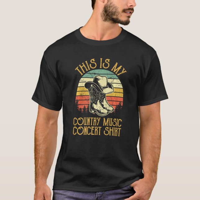 T-shirt C'Est Mon Pays Music Concer Southern Western (Devant)