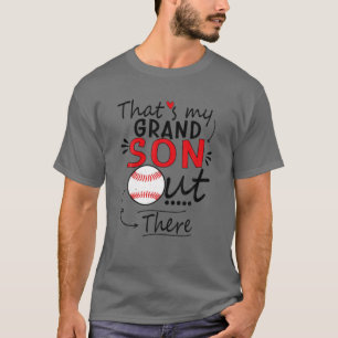 T-shirt C'est mon petit-fils là-bas Baseball pour grand-m