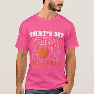T-shirt C'Est Mon Petit-Fils Là-Bas Basketball Pour Grand-