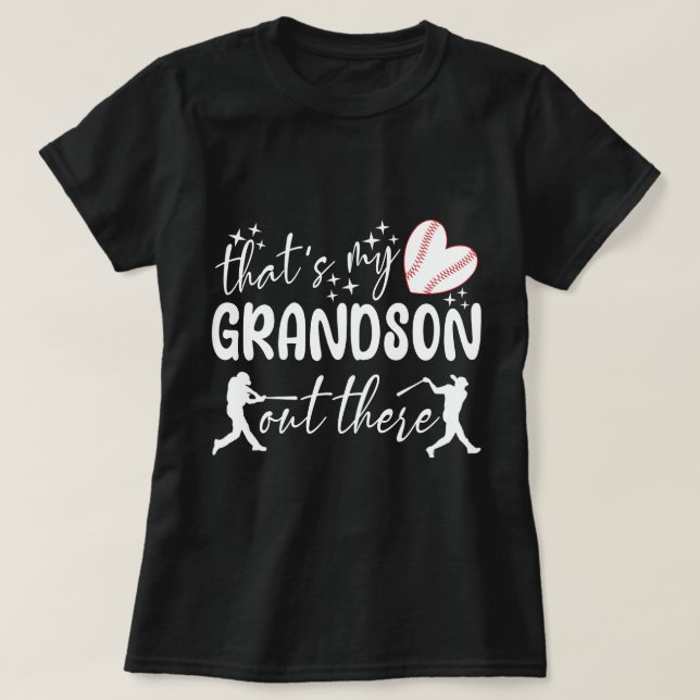 T-shirt C'est mon petit-fils là-bas, grand-mère drôle (Design devant)