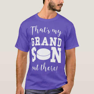 T-shirt C'Est Mon Petit-Fils Là-Bas Grand-Père De Hockey