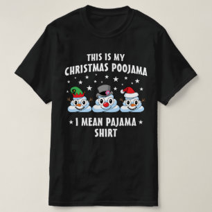 T-shirt C'Est Mon Poojama De Noël Drôle Poop