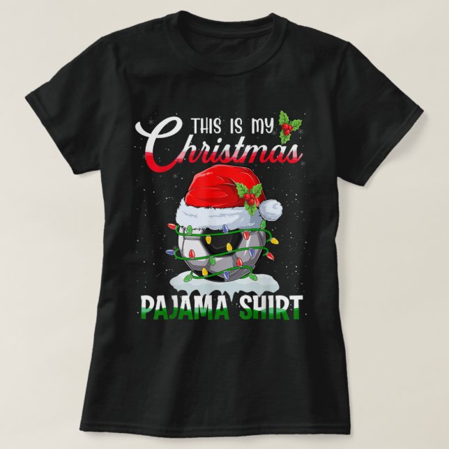 T-shirt C'Est Mon Pyjama Chemise De Noël Capteur De Footba (Design devant)