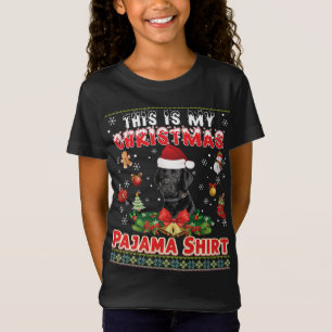 T-Shirt C'Est Mon Pyjama De Noël Black Labrador Chien Swe