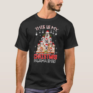 T-shirt C'Est Mon Pyjama De Noël Bulldog Père Noël Tree Xm