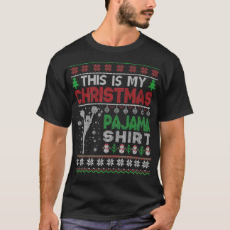 T-shirt C'est mon pyjama de Noël Cheerleader de la laideur