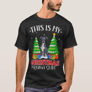 T-shirt C'Est Mon Pyjama De Noël Chien Grise Italien