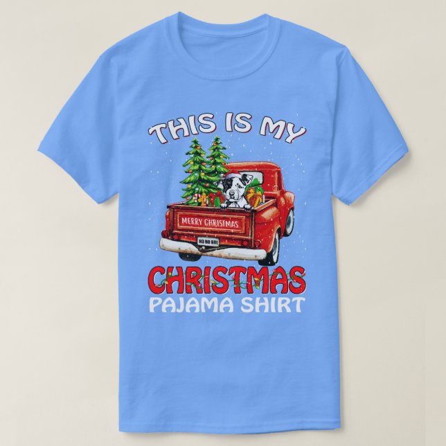 T-shirt C'Est Mon Pyjama De Noël Chirt Pit Taureau T (Design devant)