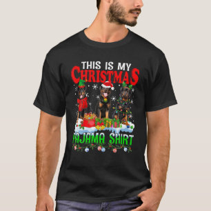 T-shirt C'Est Mon Pyjama De Noël Drôle Rottweiler Chien L