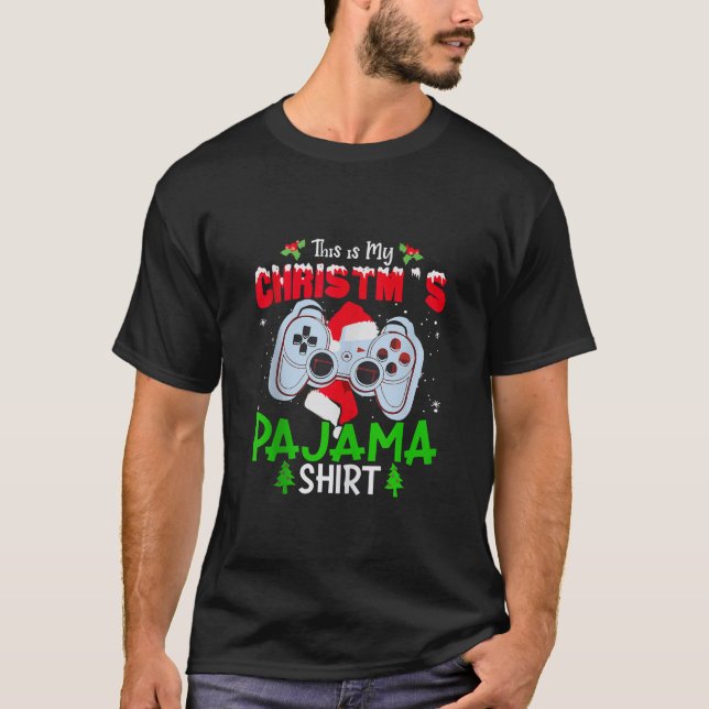 T-shirt C'Est Mon Pyjama De Noël Jeu Vidéo De Noël C (Devant)