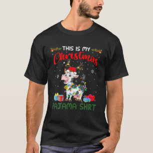 T-shirt C'Est Mon Pyjama De Noël Père Noël Reindeer Cow