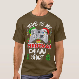 T-shirt C'est mon pyjama de Noël Santa Hat Funny Video 