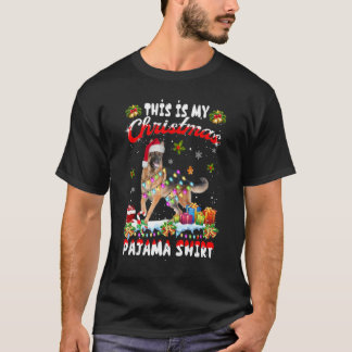 T-shirt C'est mon pyjama de Noël Shepherd allemand Lumineu