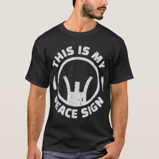 T-shirt C'est mon signe de paix Funny Gun Crosshair
