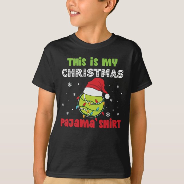 T-shirt C'Est Mon Thème De Tennis De Chemise De Noël (Devant)