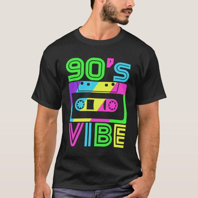 T-shirt C'est mon Vibe Tee 90's 90's Party (Devant)