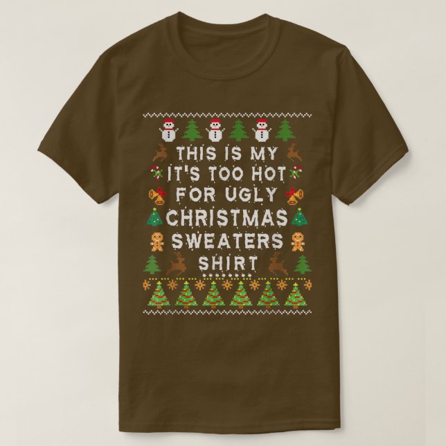T-shirt C'Est Mon Vilain Chandail De Noël Pin De Santa Hat (Design devant)