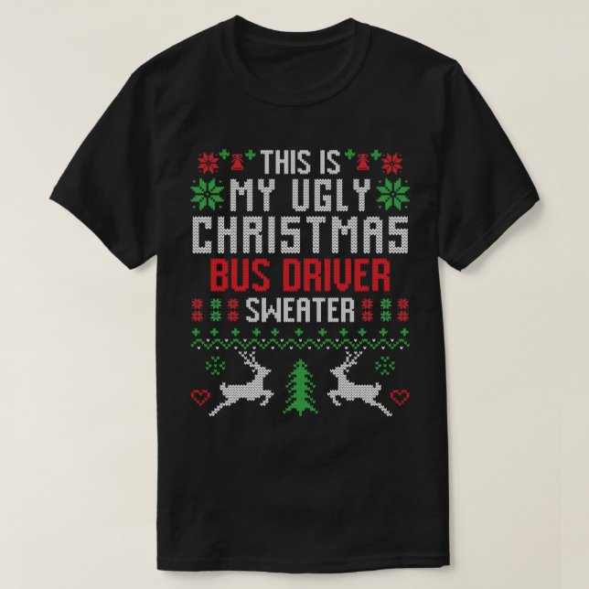 T-shirt C'Est Mon Vilain Chauffeur De Conducteur De Bus De (Design devant)