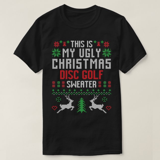 T-shirt C'Est Mon Vilain Disque De Noël Chaud De Golf Disq (Design devant)